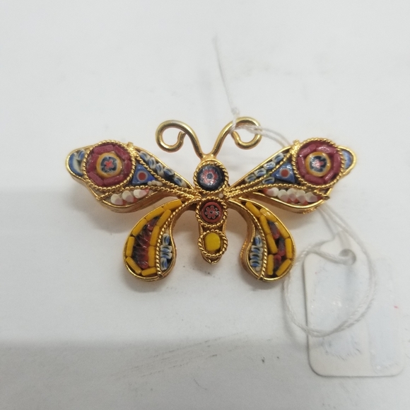 Jewelry - Butterfly Gem Brooch - Handcrafted